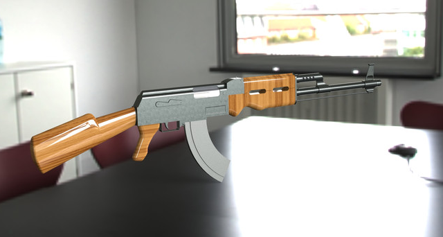 ak47突击步枪stl格式免费下载3d打印模型