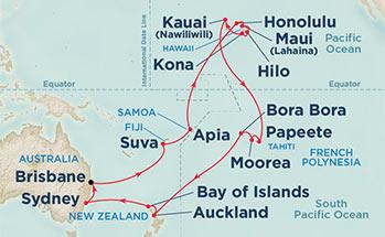 长的一种,一般最短也不会少于10天,与同属太平洋海域的夏威夷航线不同