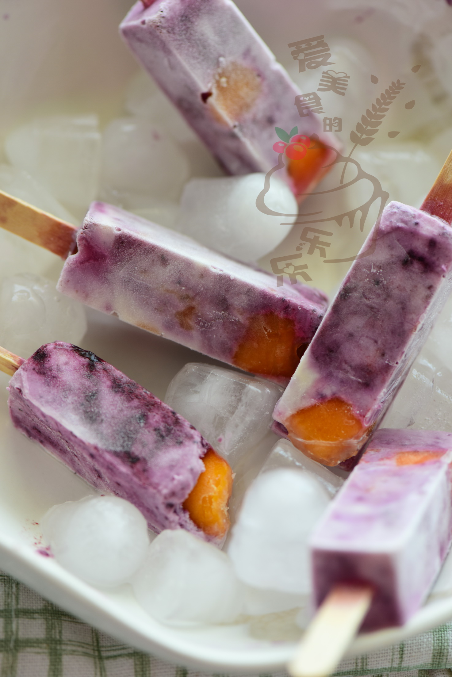 蓝莓酸奶冰棍高营养高颜值