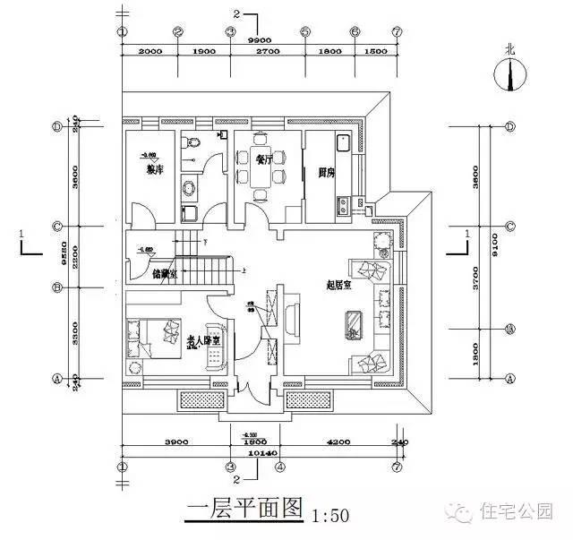 房产 正文  一层平面图:效果图中的猪圈,菜地都是真正农村庭院必不可