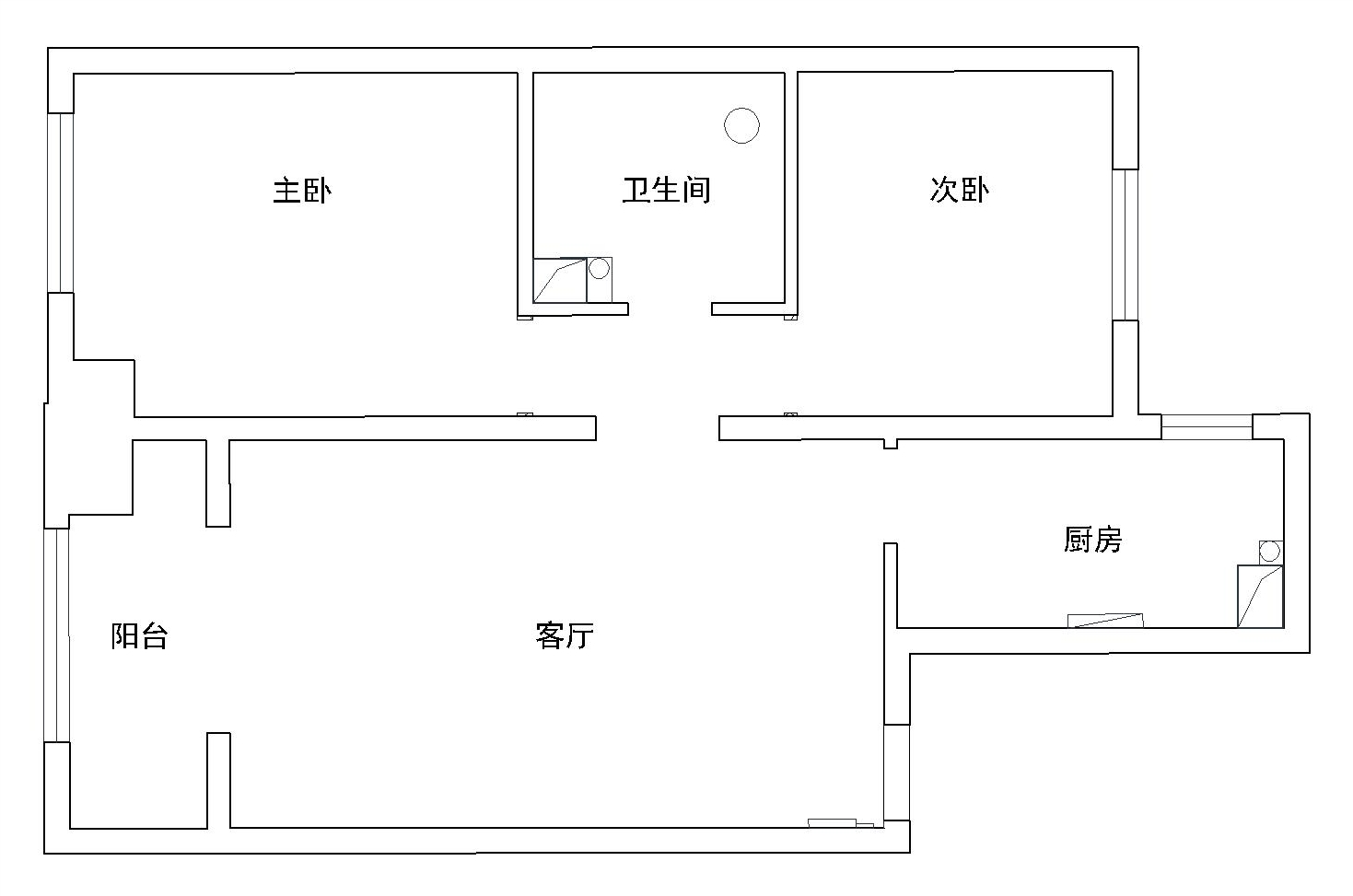 2万装修华润凯旋门80平现代简约两居