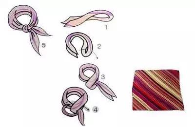 三角巾结:简单的三角巾打法,只需一个步骤,就能拥有完美的飘逸丝巾 6.