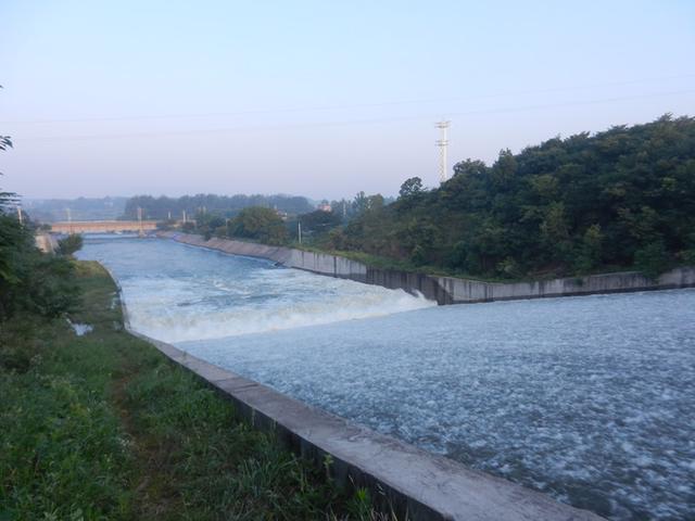 随州广水长岭镇徐家河大坝的早晨