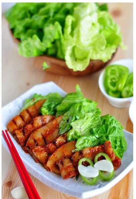 韩式烤辣酱五花肉,在家里自己动手制作,济南老滋味做了多年韩国料理的