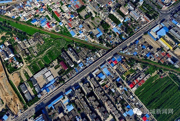 航拍品味城市建设唯美画风运城因道路更迷人