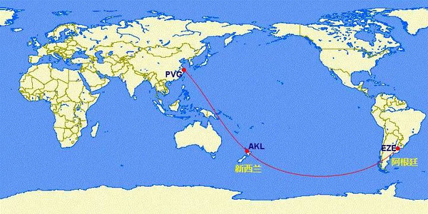 旅游 正文  新西兰航空 新西兰=阿根廷 开航后,开始利用奥克兰作为图片