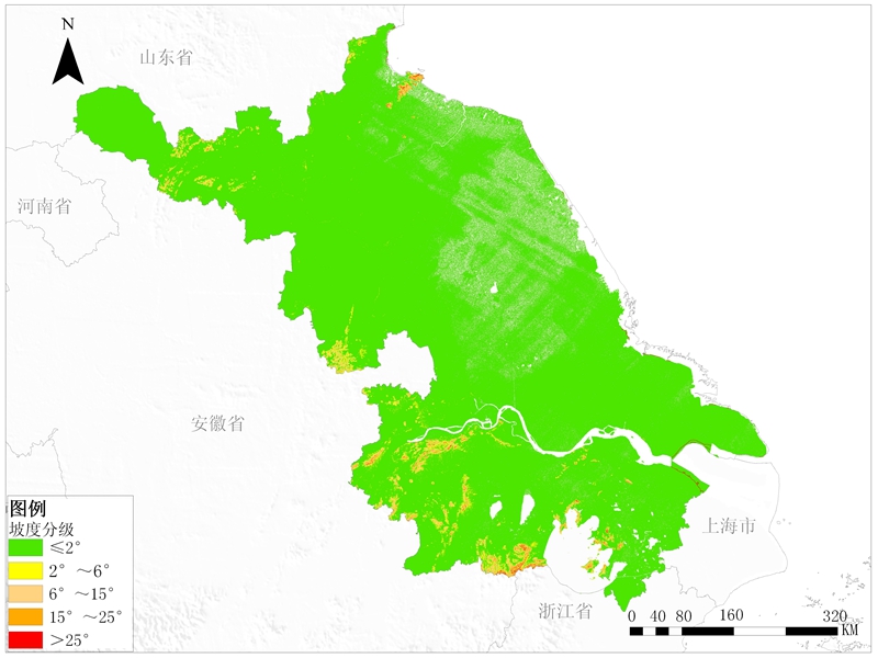 江苏省坡度分级数据 判断土地耕作的基础数据