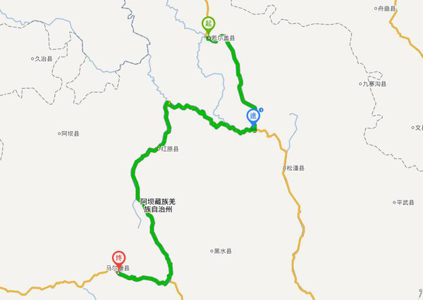 阿坝路况8月5日红原至若尔盖省道s209交通管制