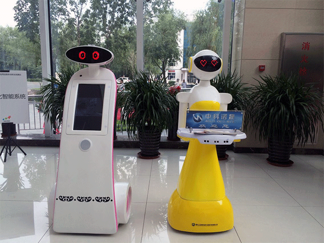 公司自主研发智能服务机器人