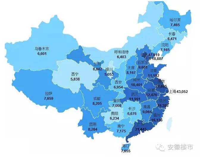 中部5大省会pk,合肥 长沙 武汉 南昌 郑州,6组数据告诉你哪个城市购房图片