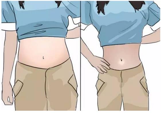 小肚子和背部一样,容易堆积脂肪,实际上,瘦妞早前就说过,肚子并没有减
