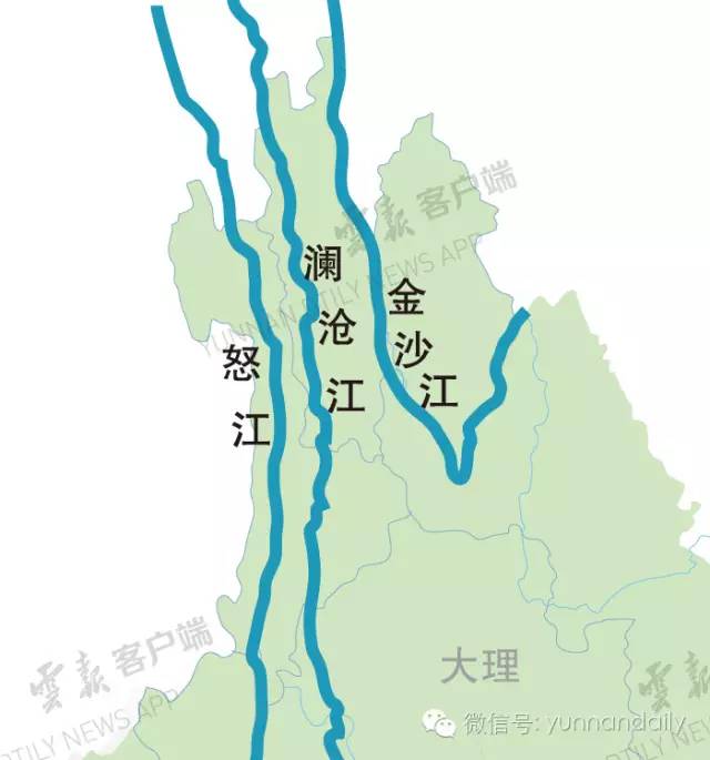 三江并流是指金沙江,澜沧江和怒江这三条发源于青藏高原的大江在云南图片