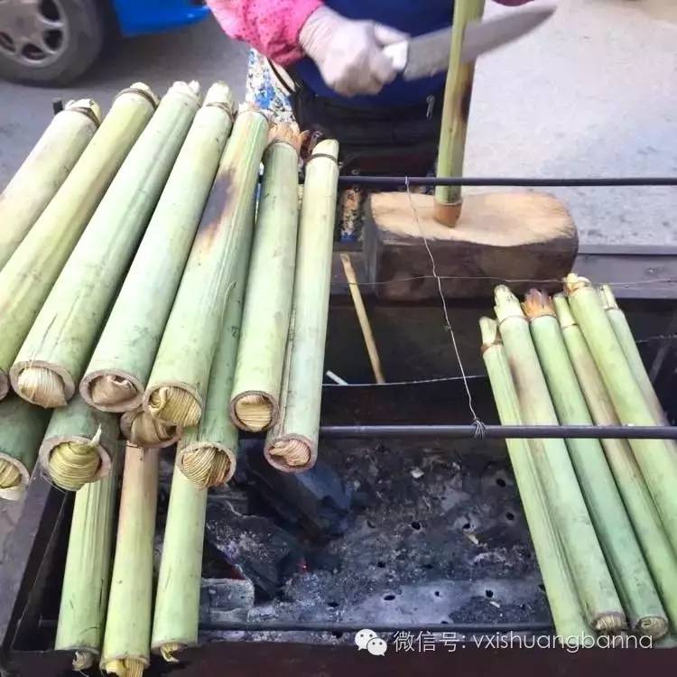 西双版纳热带雨林里的竹子与美食