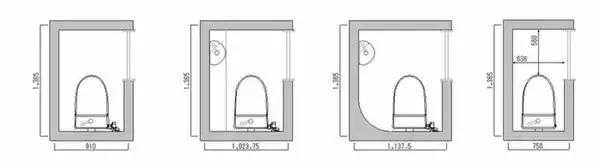 (设计图) 卫生间 对于普通不带洗手池(非洗面台)的卫生间,需要的尺寸