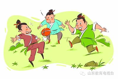 中国古代的蹴鞠啊!"蹴"即用脚踢,"鞠"是皮制的球,"蹴鞠"就是用脚踢球.