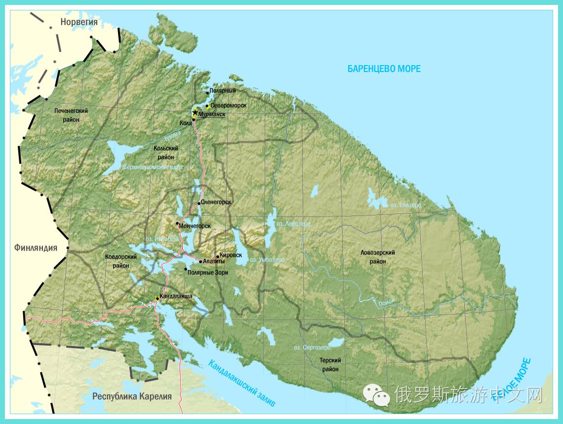 近邻芬兰,岛上有俄罗斯的不冻港摩尔曼斯克,是半岛上的主要海港.图片