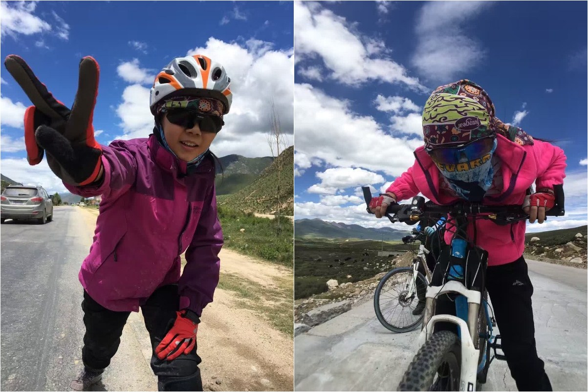 大写的服！9岁女孩骑折叠车挑战川藏线2150公里~盘点川藏线上的各路牛人-搜狐