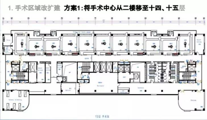 上海六院手术室的改扩建,连方案都列出来了