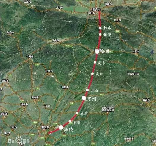 先说西渝高铁,它是西安到重庆的高速铁路,是国家《中长期铁路网规划》