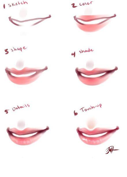 动漫学校教程嘴唇的设计绘制画法