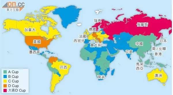 世界地图表示中国女人胸最平男人最短.我平胸我自豪图片