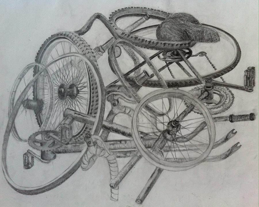 时申请罗德岛设计学院的小伙伴们都在绞尽脑汁画出有创意的自行车作品