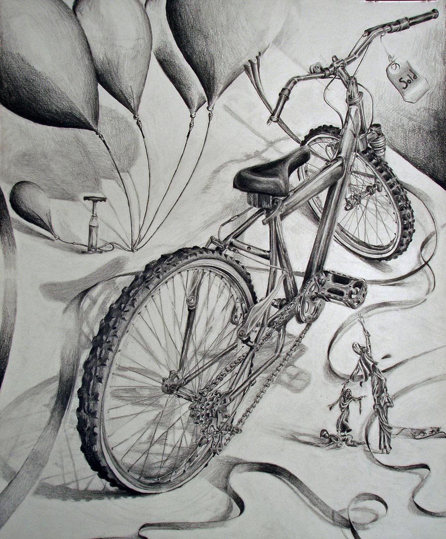 时申请罗德岛设计学院的小伙伴们都在绞尽脑汁画出有创意的自行车作品