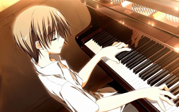 一个男孩弹钢琴猜成语_看图猜成语
