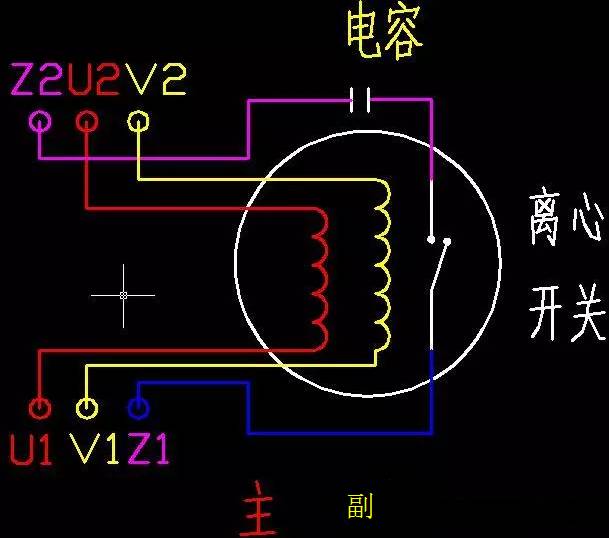 单相电机正反转的控制以及接线图