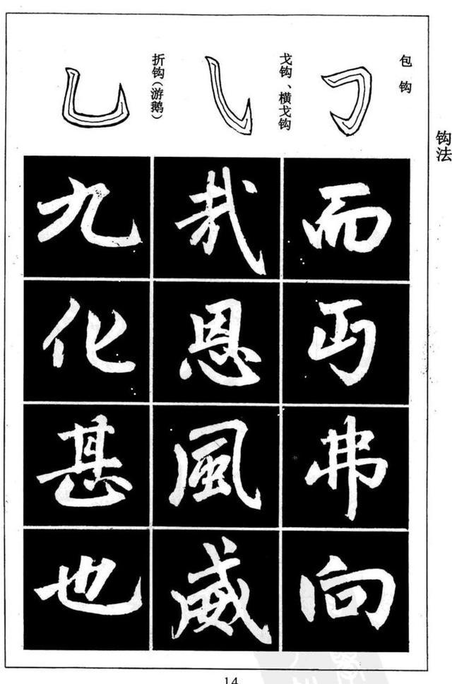 赵孟頫楷书基本笔画和结构示范字例