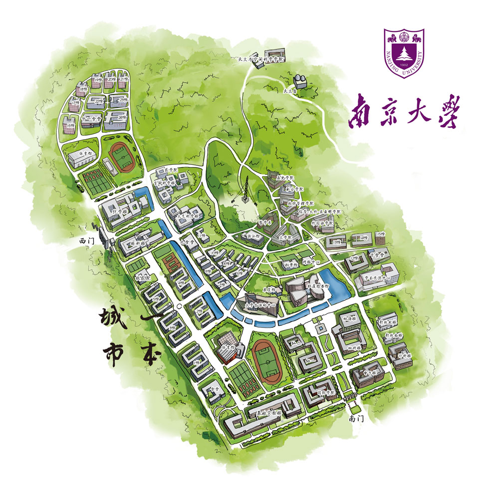 史上最全南京高校手绘地图,快来找找你的大学吧图片