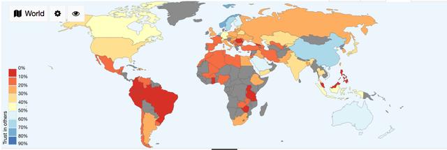 全球诚信地图:高诚信度国家普遍发达,中国排名