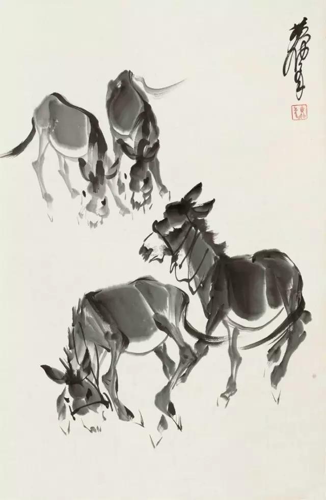 20世纪中国水墨四绝之黄胄画驴