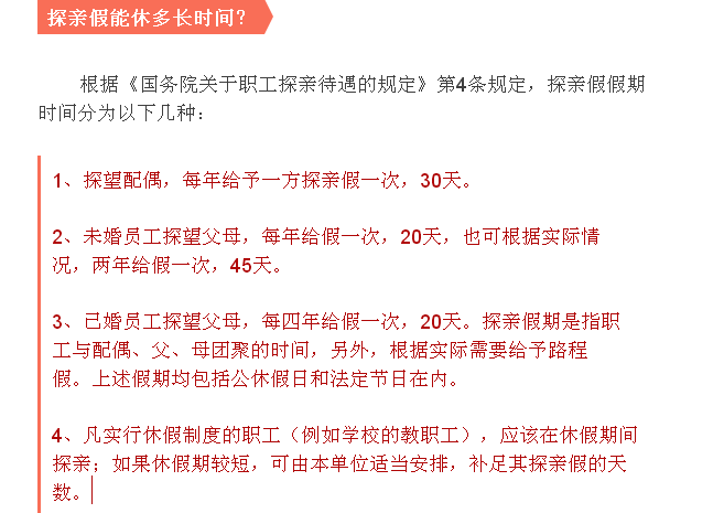 探亲假的相关待遇是什么?