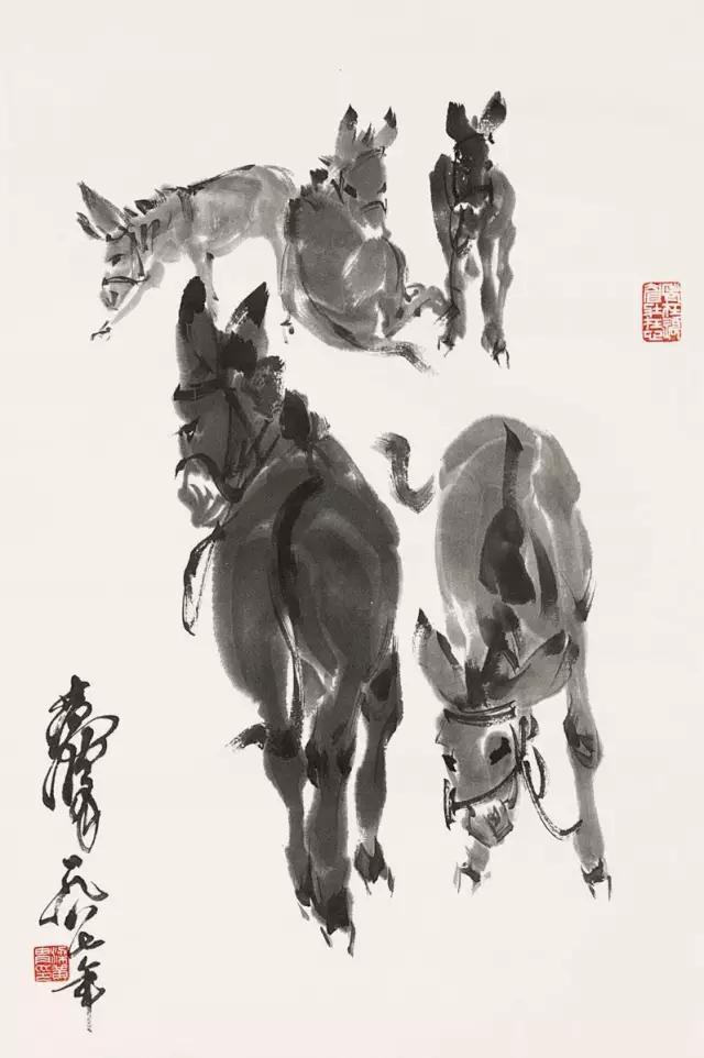 20世纪中国水墨四绝之黄胄画驴