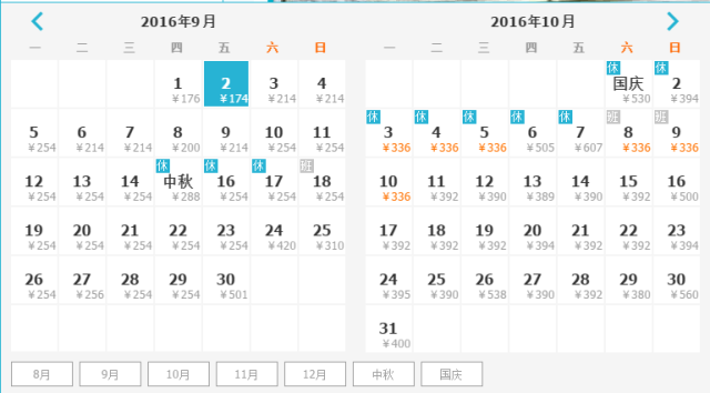 从青岛动身；国外64元，国内最低机票149元！！