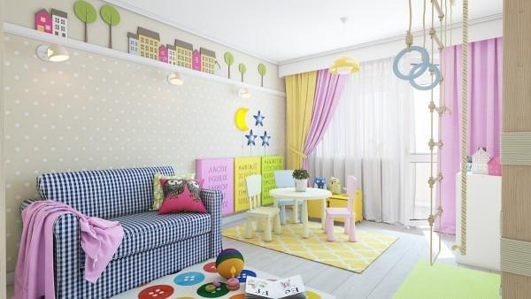 彩色儿童房装修效果图案例欣赏2