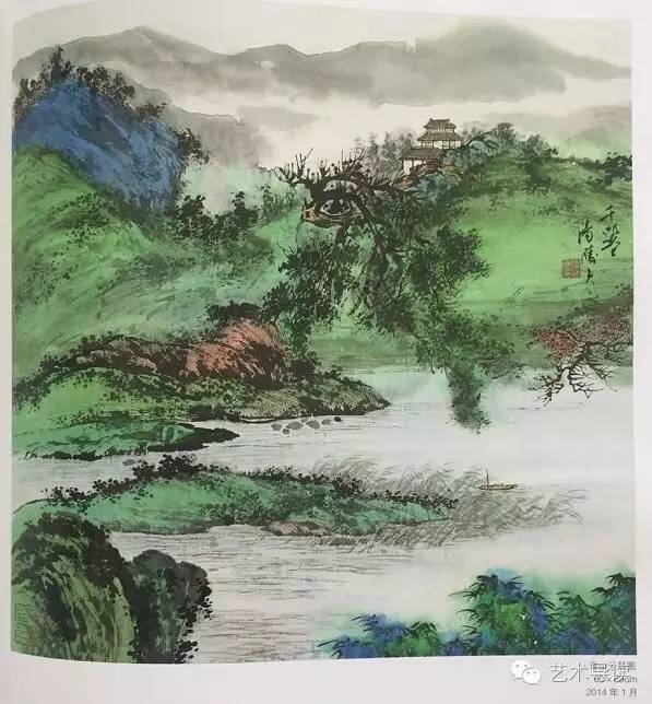 著名美学家王世德赏评海派画家汤胜天作品