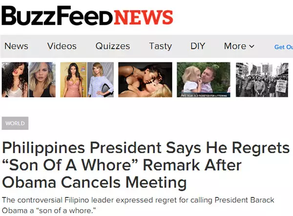 外媒炸了，菲律宾总统大骂奥巴马......