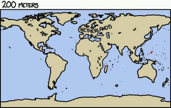 把地球上的海水抽干后的世界地图图片