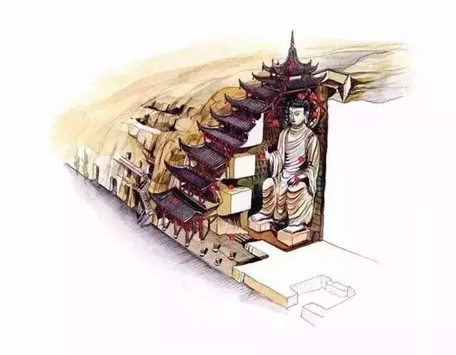 传说中的古代建筑手绘再现?太漂亮了