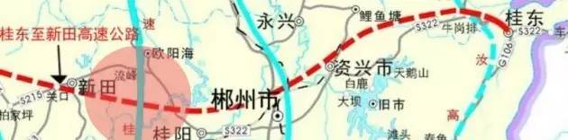 桂新高速公路向东对接江西的广大高速公路通往江西,福建,向西对接永