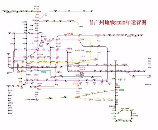 2020年广州地铁的规划图