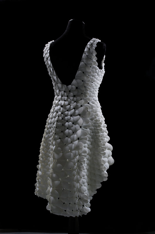 亮瞎眼!这款3D打印连衣裙,由超2千片花瓣组成
