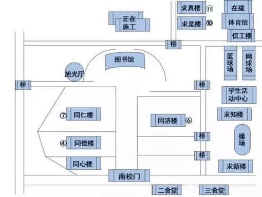 温州医科大学生活区平面图