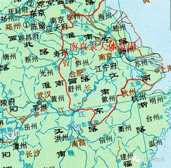管辖区域相应改为南直隶(今安徽省,江苏省与上海市),遂形成明朝所谓图片