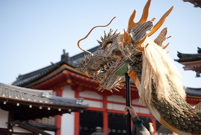 京都清水寺青龙会 看和田惠美设计的青龙