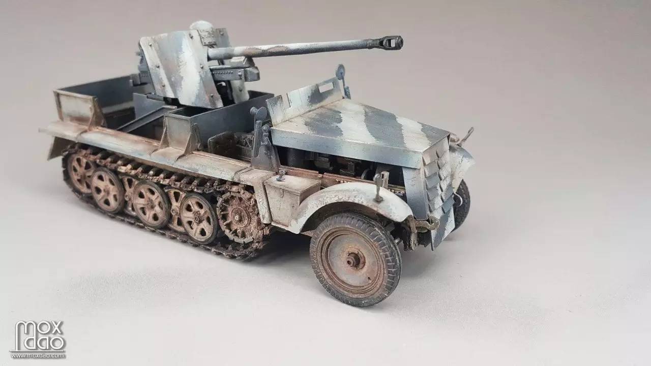 模型制造135德国sdkfz10半履带载pak38炮