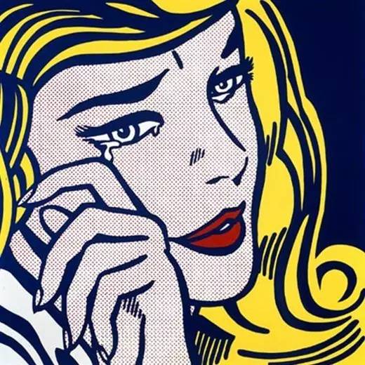 《crying girl》 来自波普艺术家 roy lichtenstein