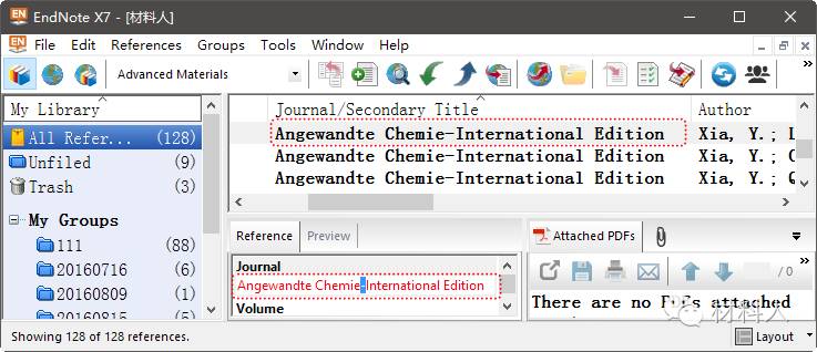 endnote journal abbreviation capitalization